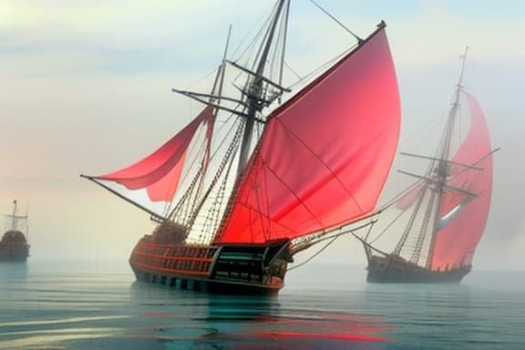 With red sails in the fog