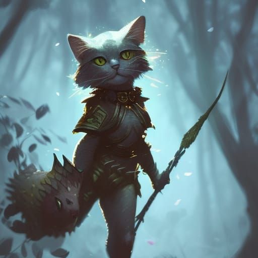 Cat Huntress - AI Generated Artwork - NightCafe Creator