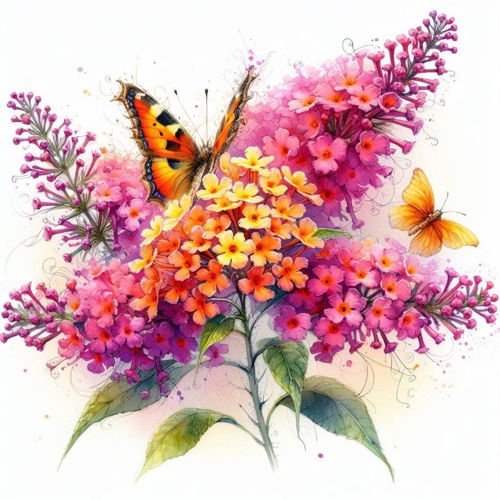Orange buddleia