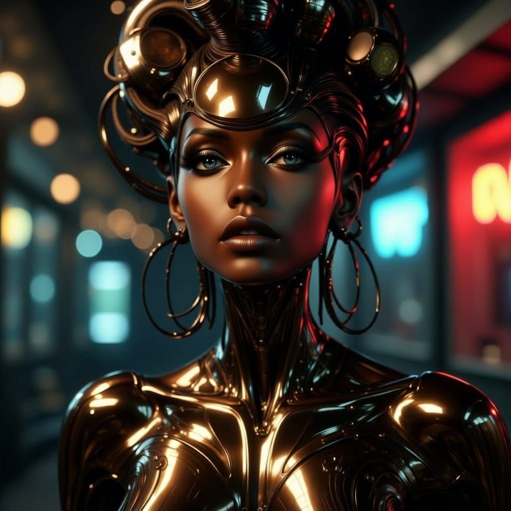 Stunning Synth Woman Portrait
