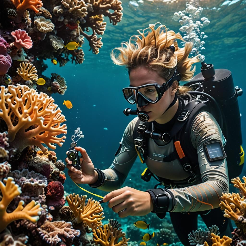 working at the coral reef  by @Charlotti