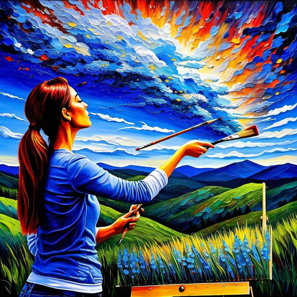 "Paint the Sky" AI Generated Artwork NightCafe Creator