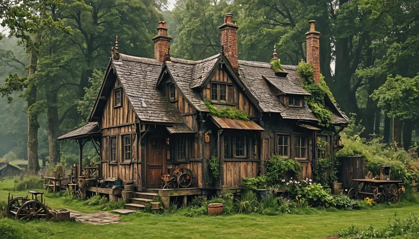 An old cottage,  SteampunkFLUX
SteampunkPOPZ Flux just add t...