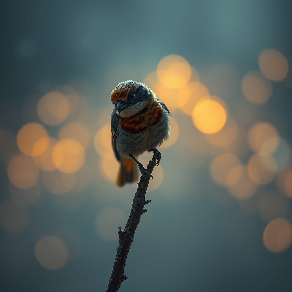 Hyperrealistic Peacock Butterfly Perched, Cinematic Lighting