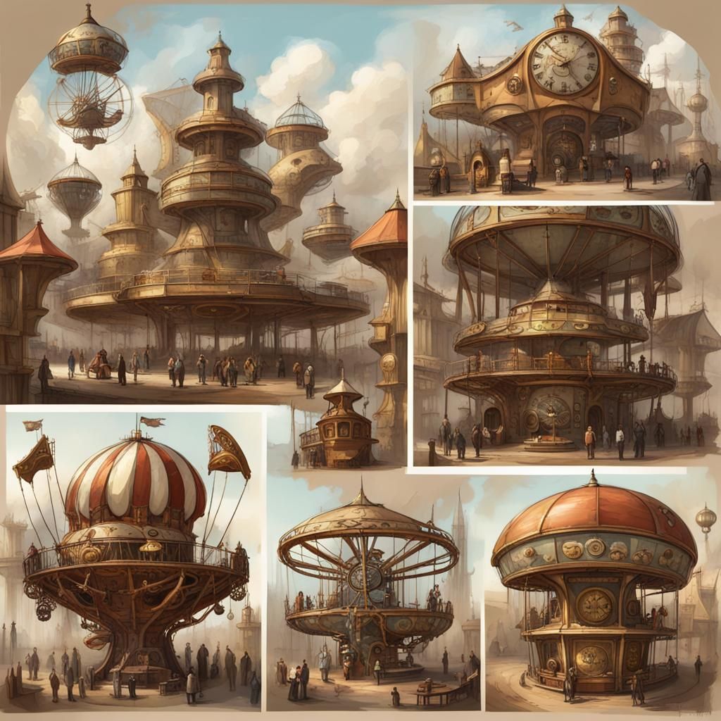 I ask for a steampunk theme park.. Got some interesting rides instead..  by @Fae
