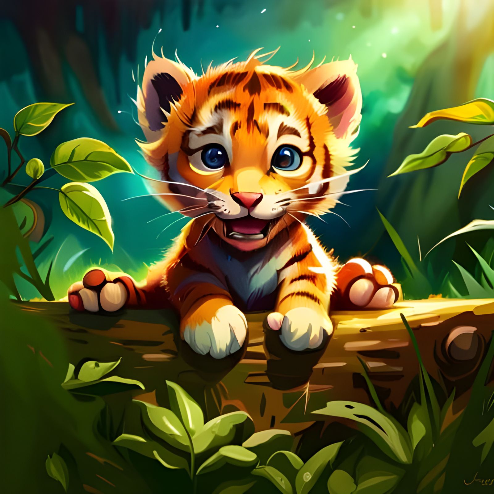 A Cute Tiger - AI Generated Artwork - NightCafe Creator