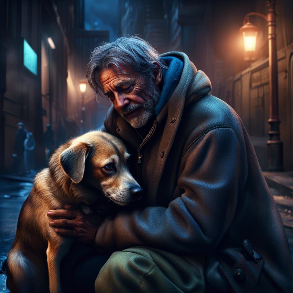 Homeless Man's Best Friend  by @mathy_art_girl_305