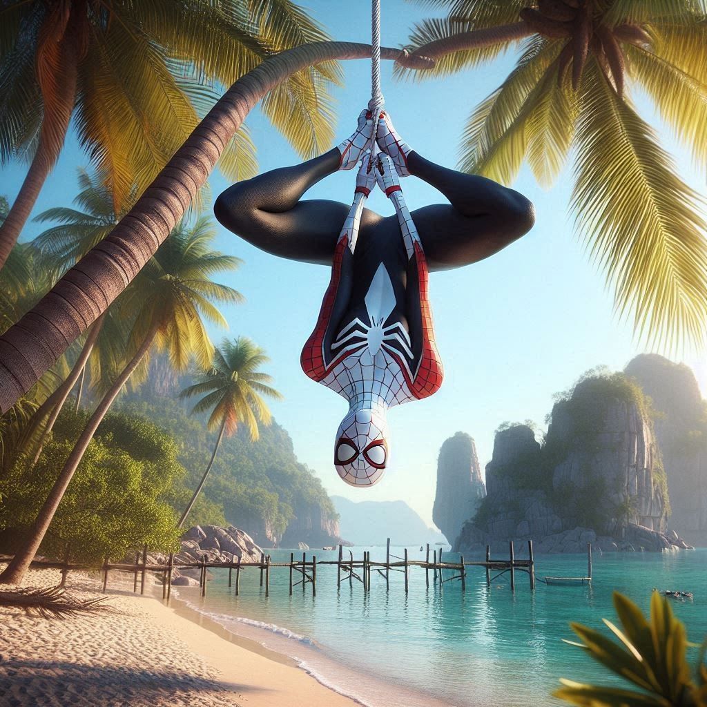 Spider-Gwen on holiday 🌴🥥