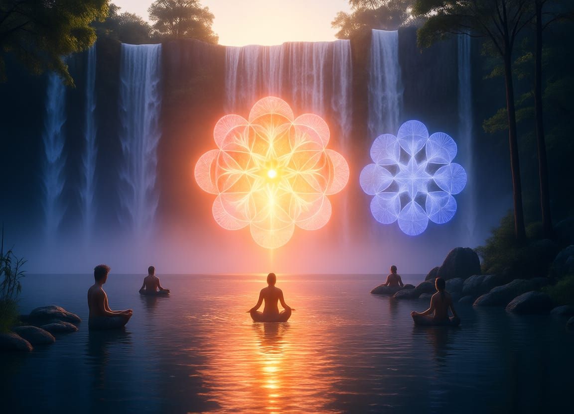 sacred mistic waterfall cathedral 