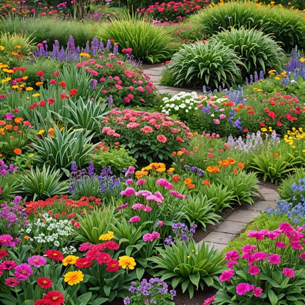 botanical garden full of colorful flowers and plants