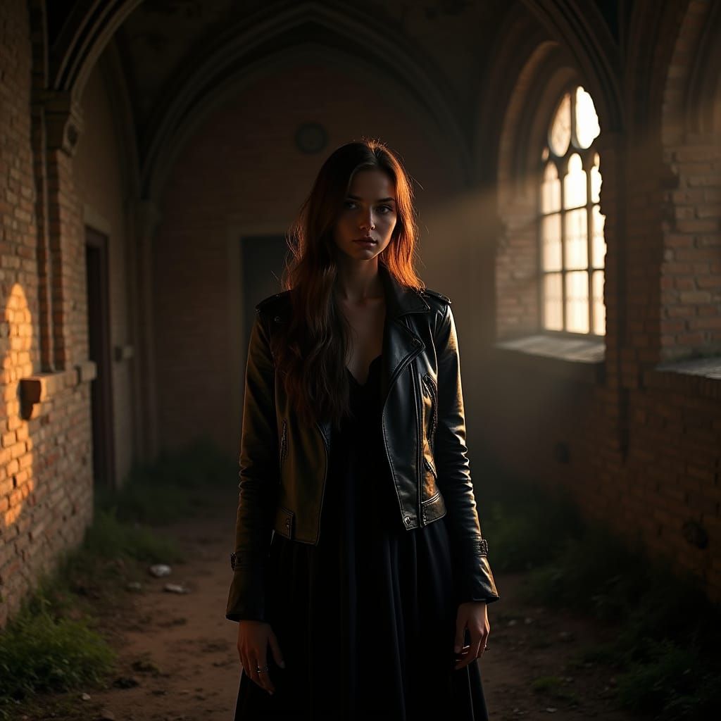 Gothic Woman in Abandoned Rectory: Photorealistic ... - AI Art