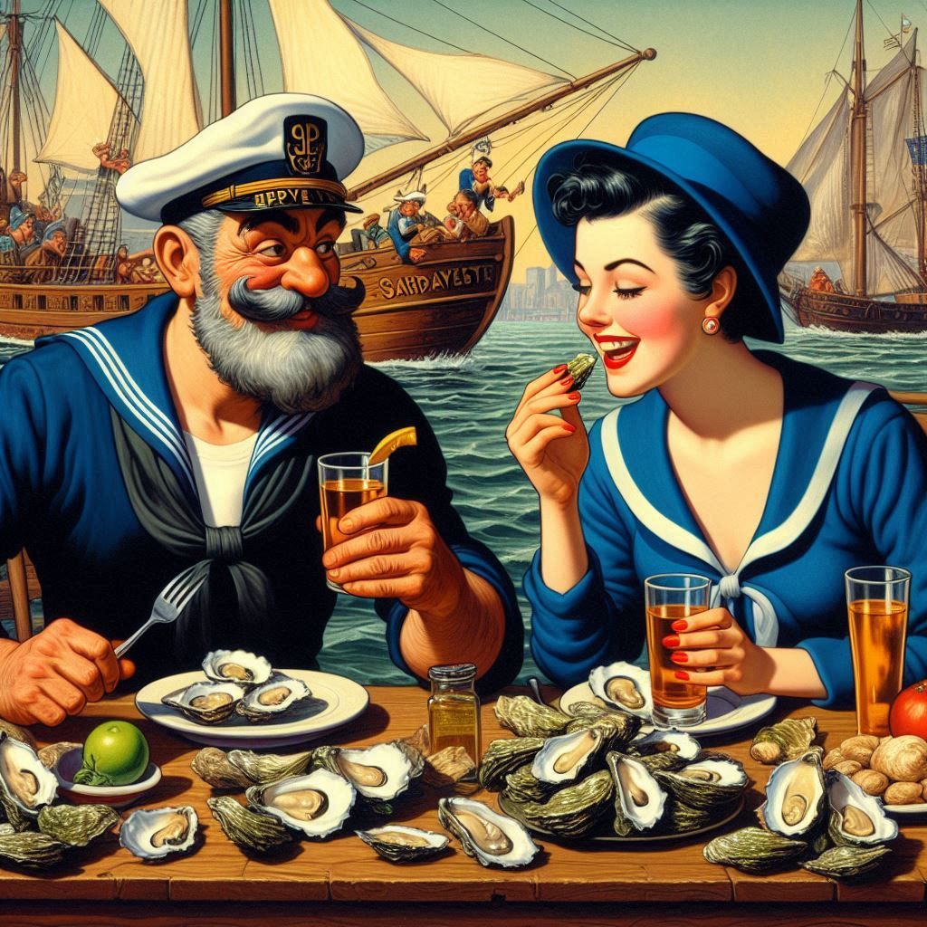 Captain and His Bride Al Fresco