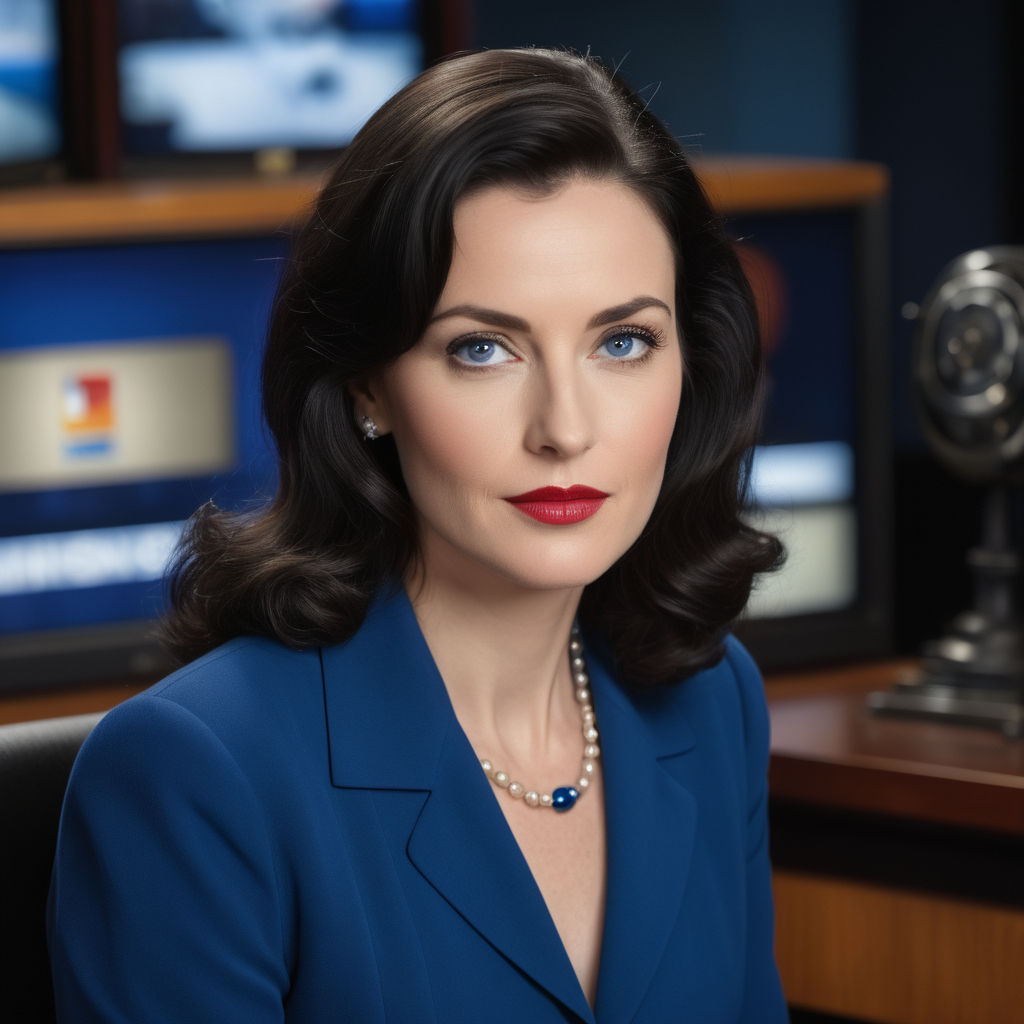 Blue Eyed News Anchor