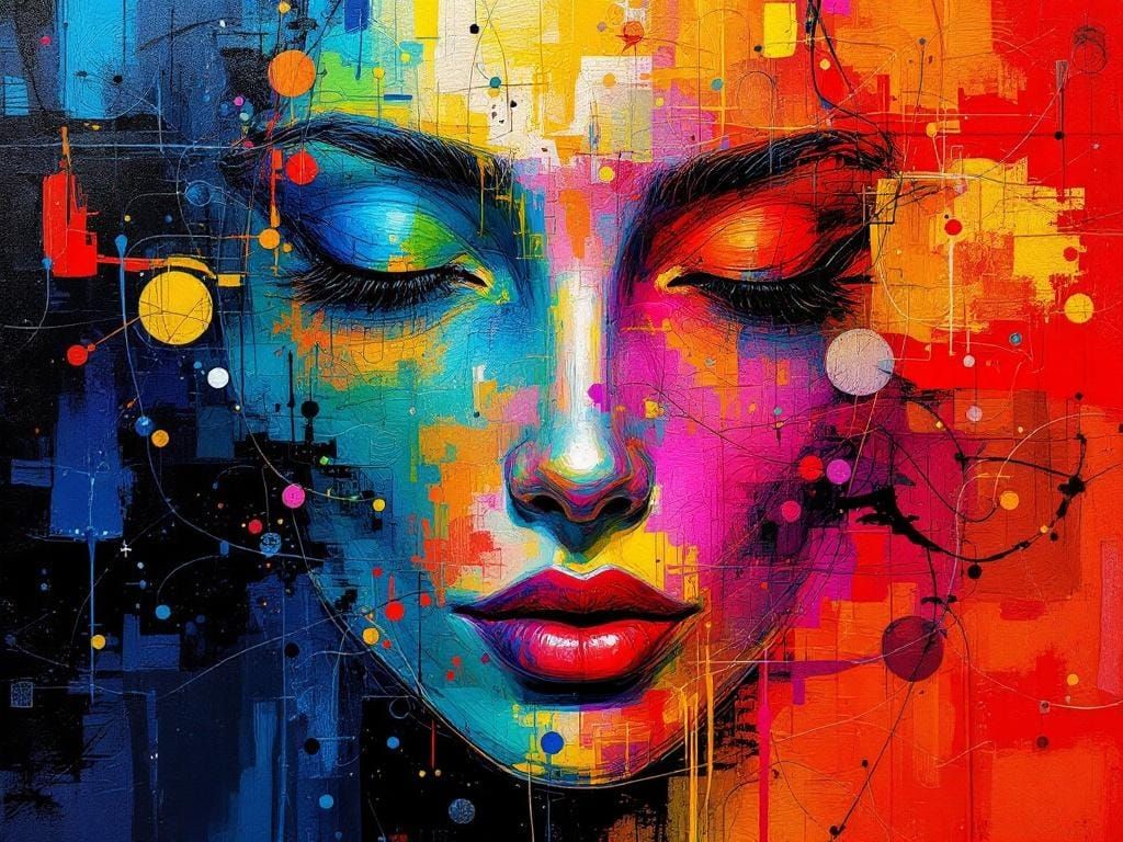 Portrait in Francis Picabia's style   by @zoshart