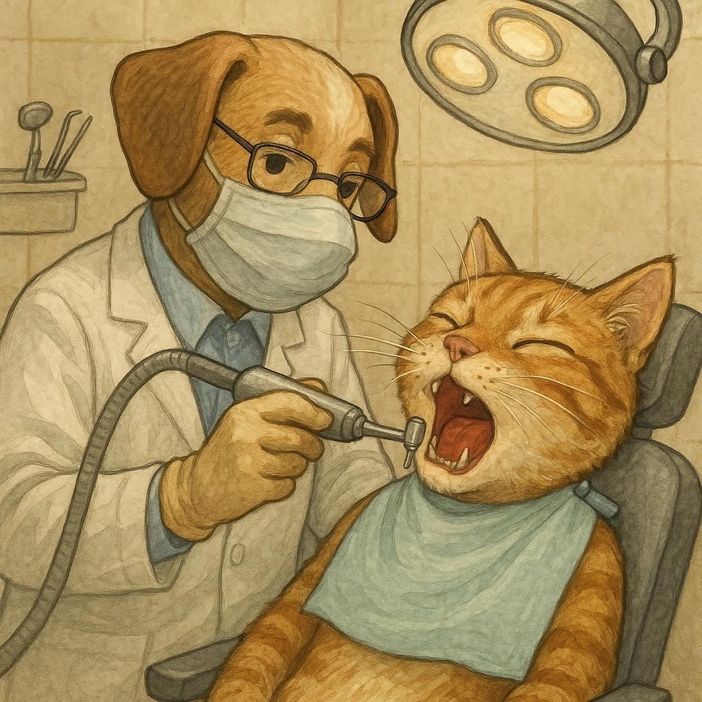 Dog as dentist