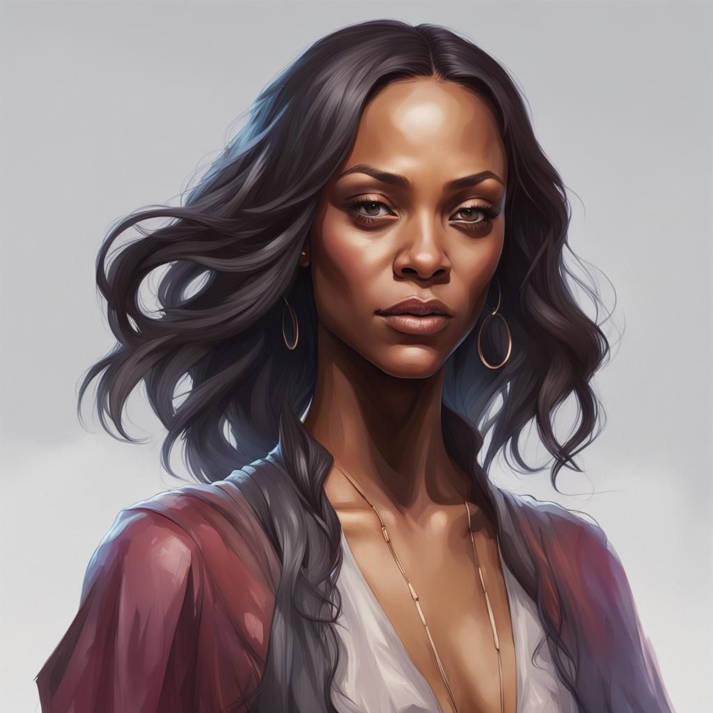 Zoe Saldana - AI Generated Artwork - NightCafe Creator