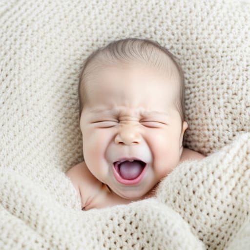 Beautiful female Baby yawning - AI Generated Artwork - NightCafe Creator