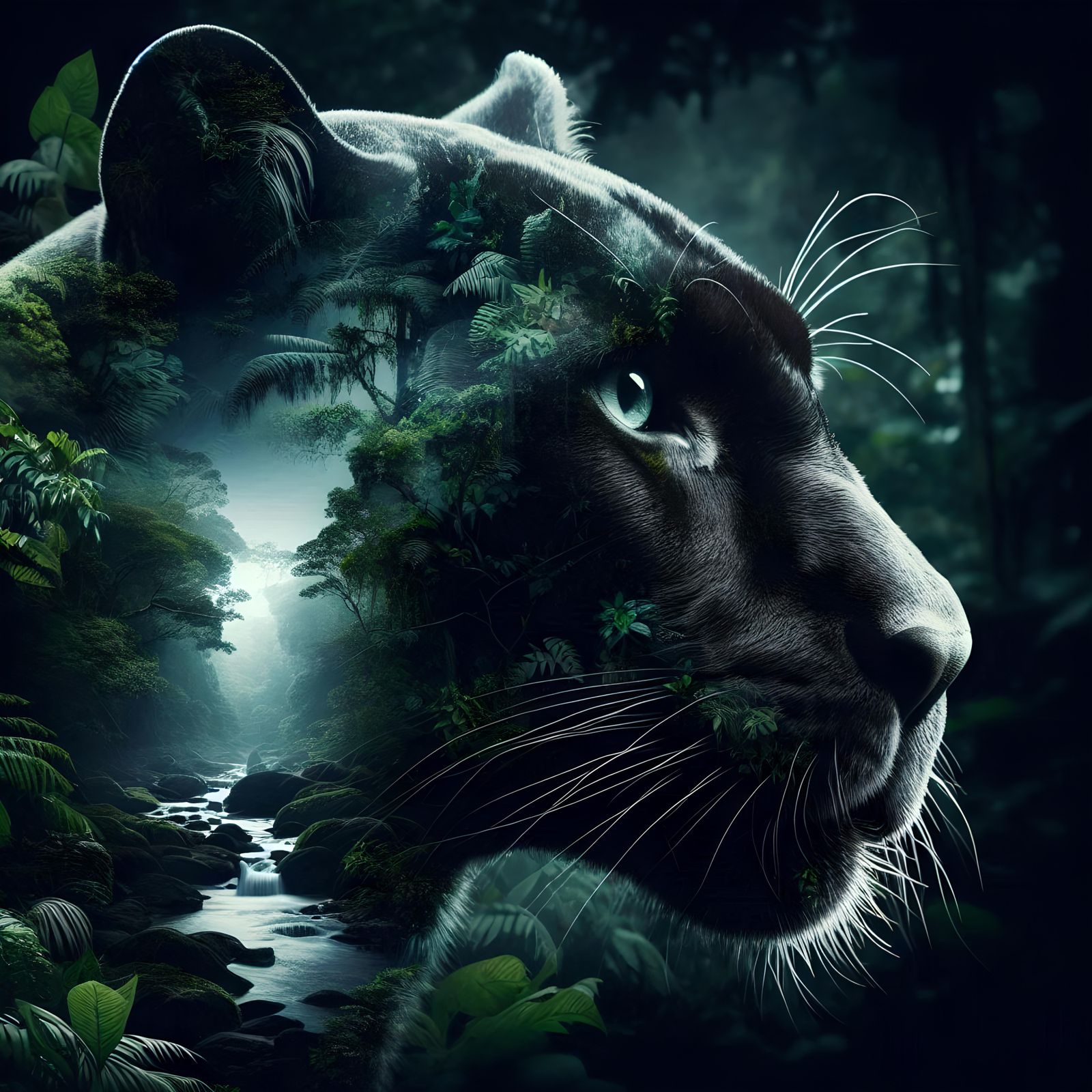 Black panther, the soul of the jungle