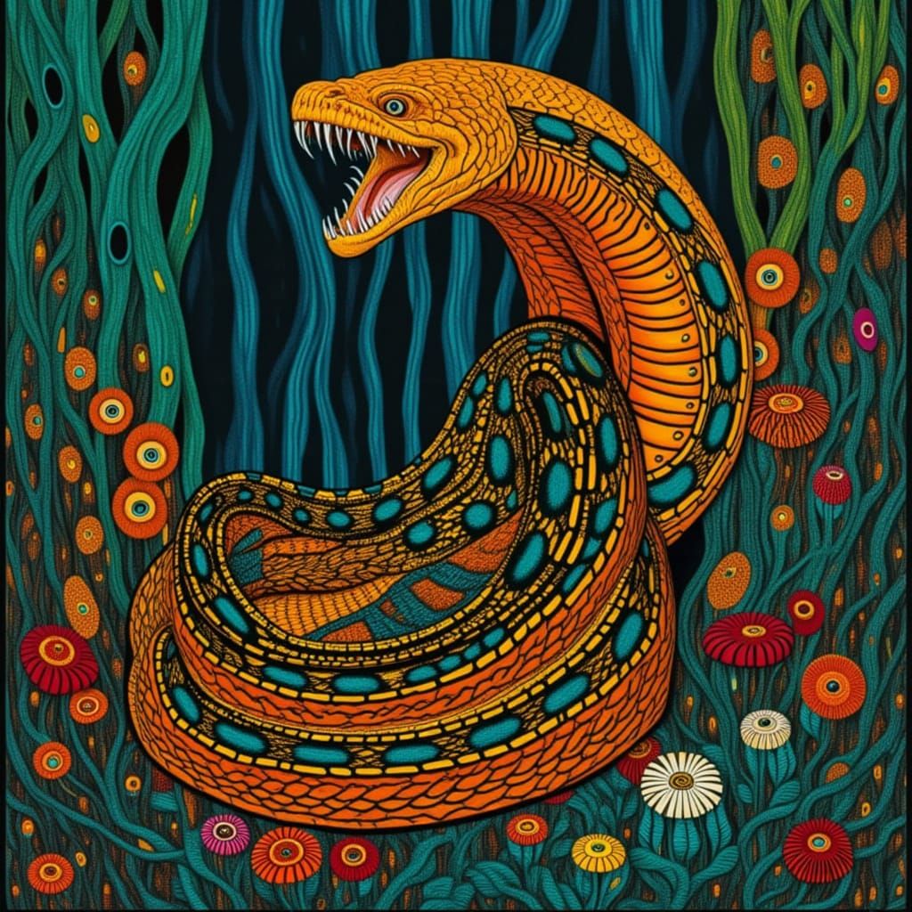 <lora:MARTIAN SWIRLS:1.0> King Cobra