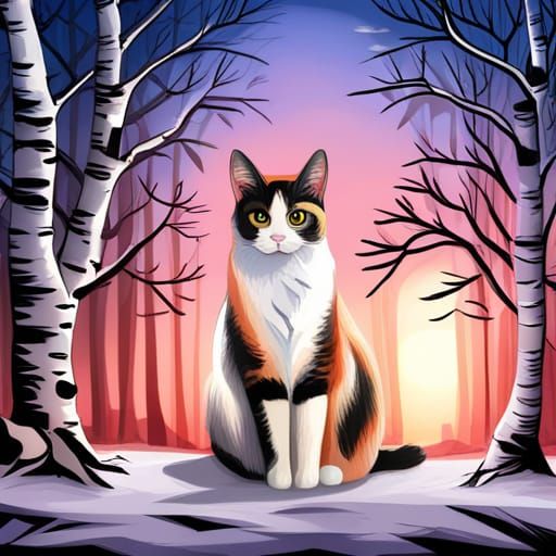 Cat in the Forest
