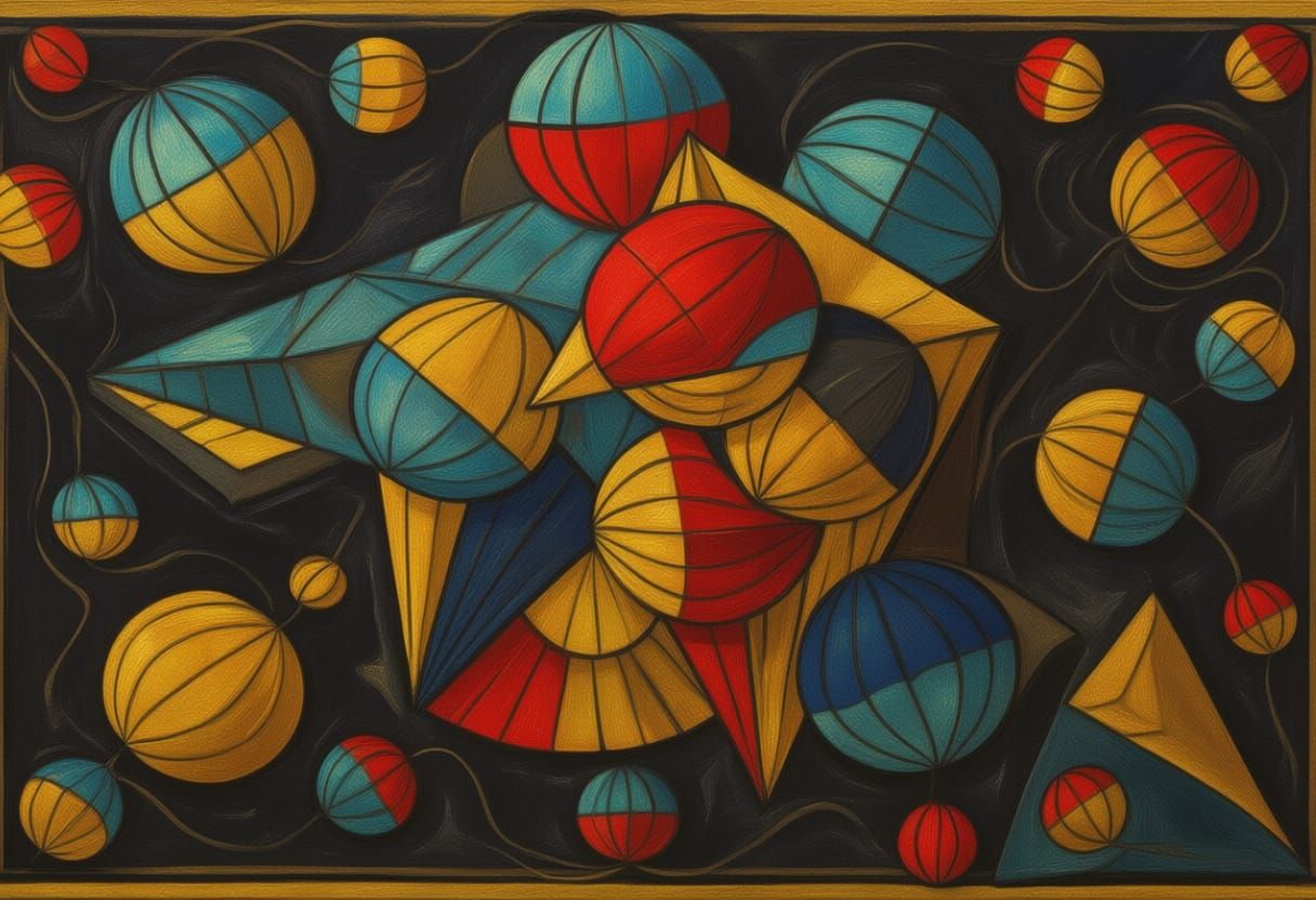 Abstract art deco painting