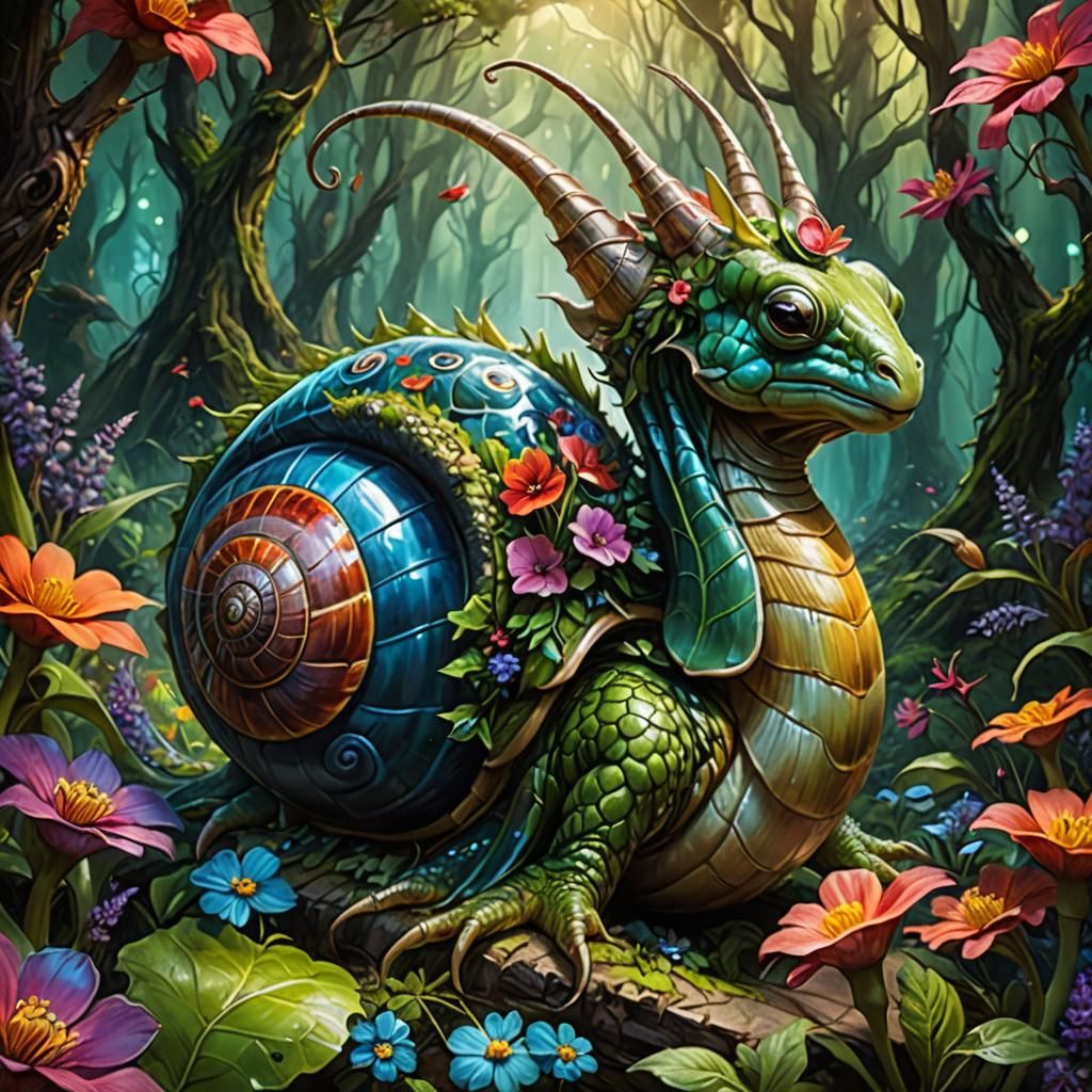 Dragon Snail  by @Shywolf