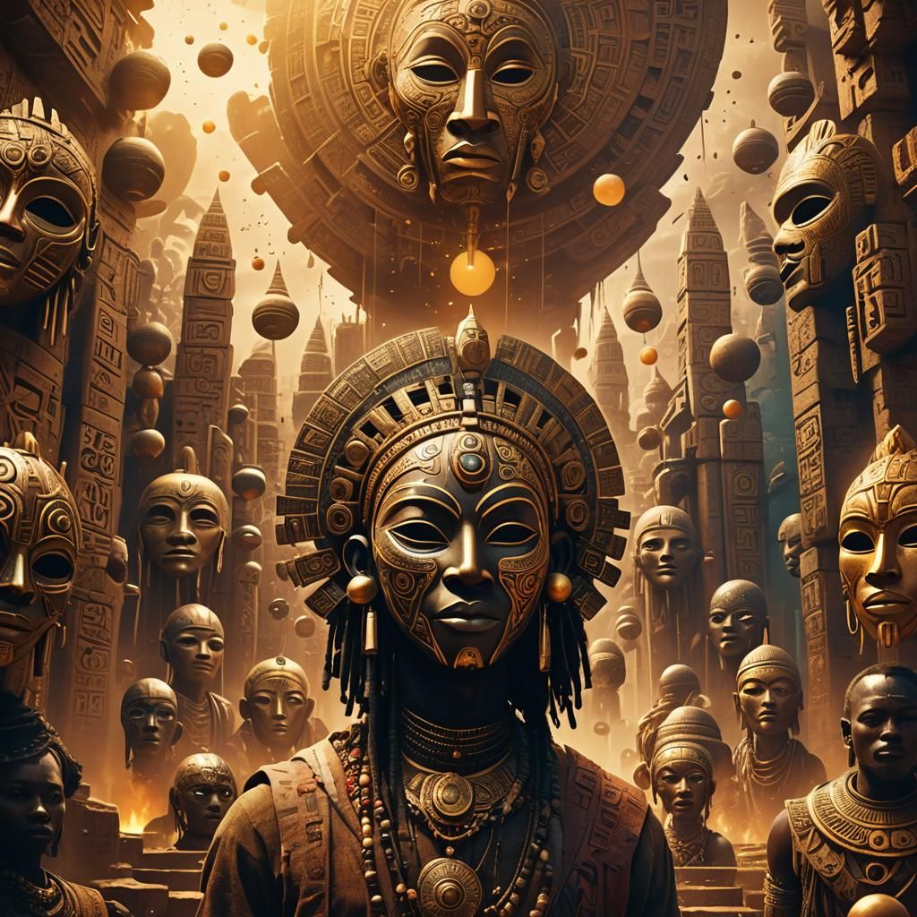 Mystical Orbs in Surreal Dreamscape: Fantasy Concept Art