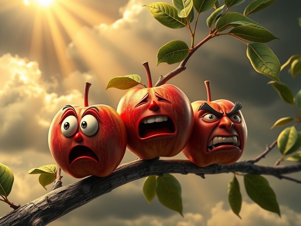 Three Windswept Apples  by @JeepBB