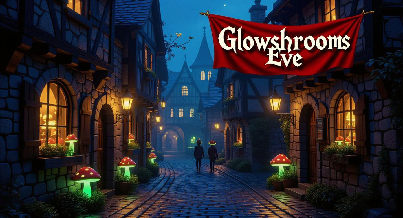 Fake Holidays: Glowshrooms Eve  by @Funverhau