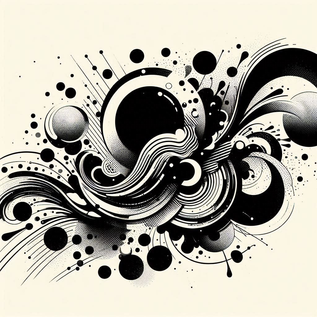 Ink splatter art