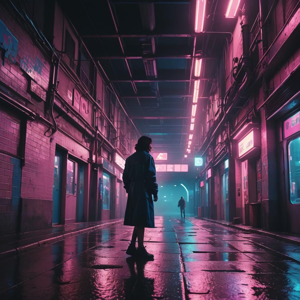 Retrofuturistic Tunnel Visit in the Eighties