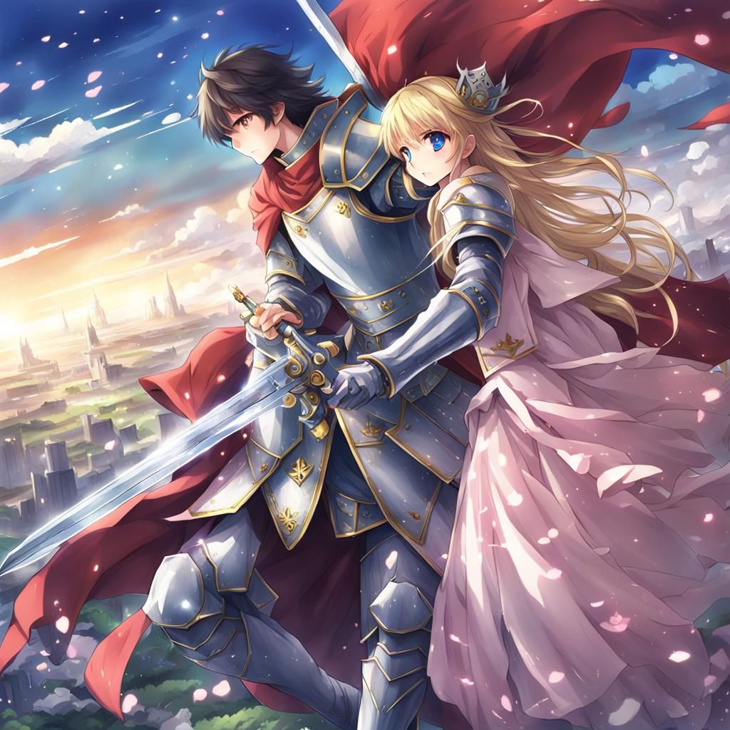 A knight protecting the princess - AI Generated Artwork - NightCafe Creator