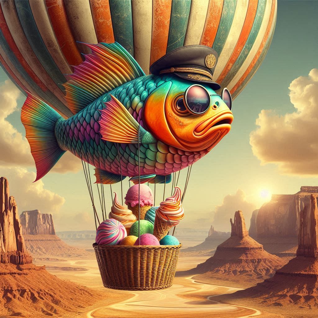 Fish out of water, but with plenty of icecream