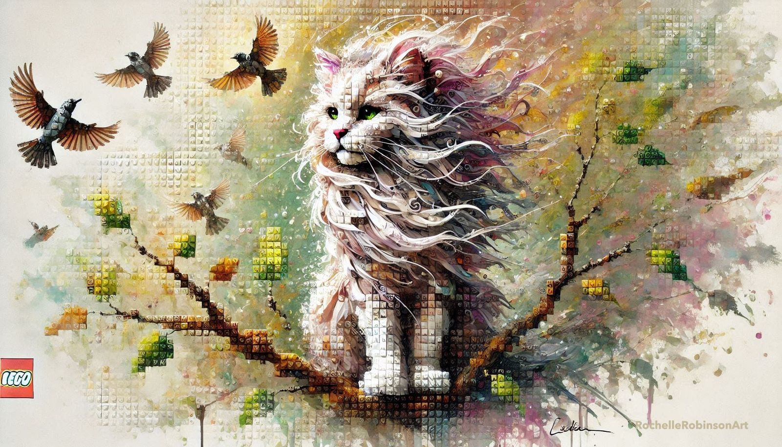 Maine C Cat - Lego Art