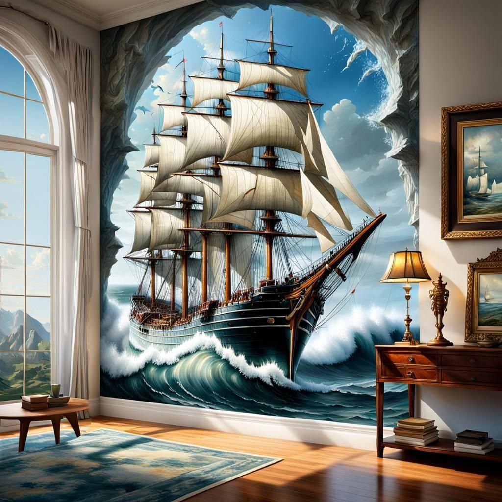 Mural in the living room becomes reality  by @Hartmut