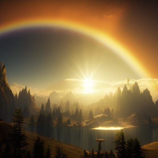 a beautiful sun dog during the morning star clouds 3D Game C...