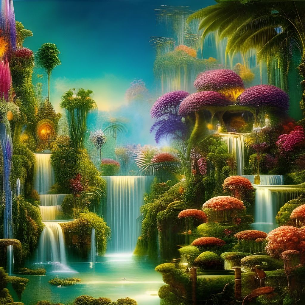 Water Garden - AI Generated Artwork - NightCafe Creator