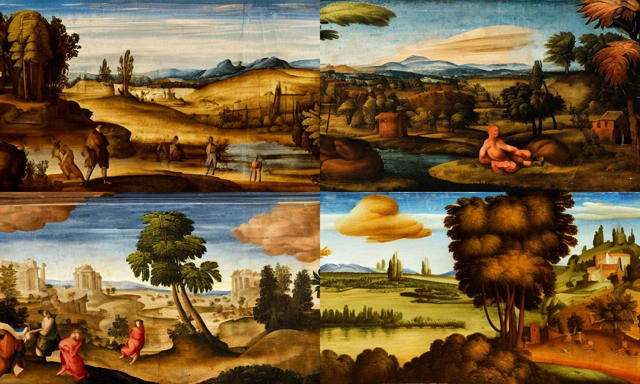 Landscape in the style of Renaissance
