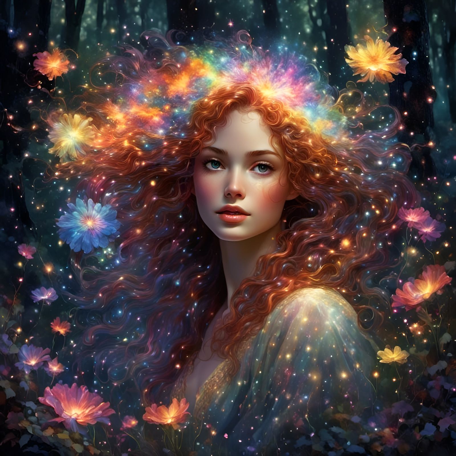 Colourful Redhead  by @Rosie