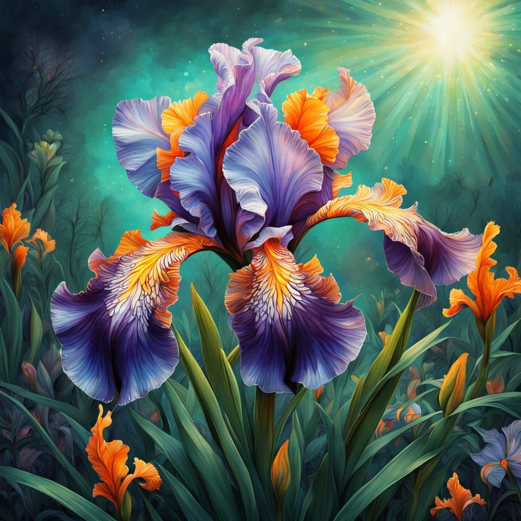 Beautiful Iris  by @Skyangel