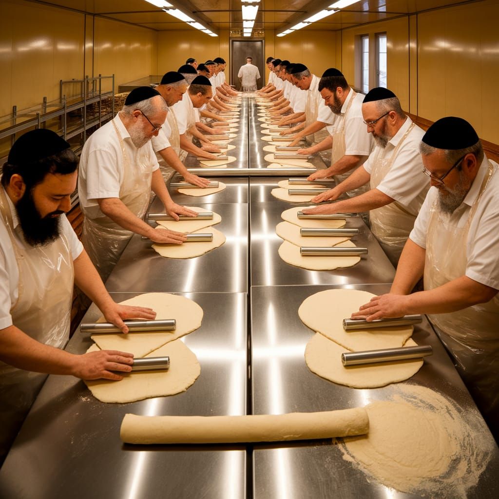 Traditional Matzah Bakery in Full Operation