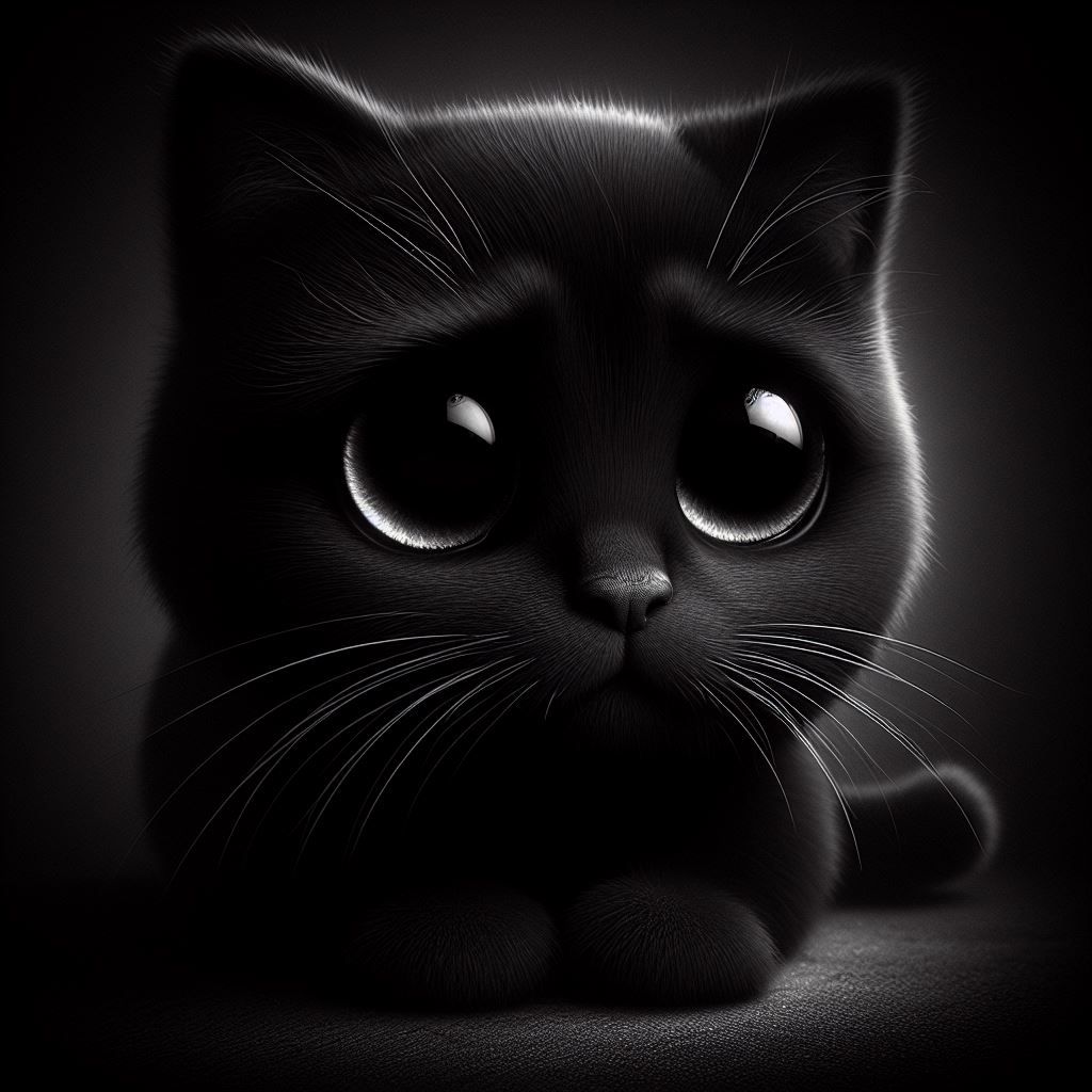 Un chat dans la nuit