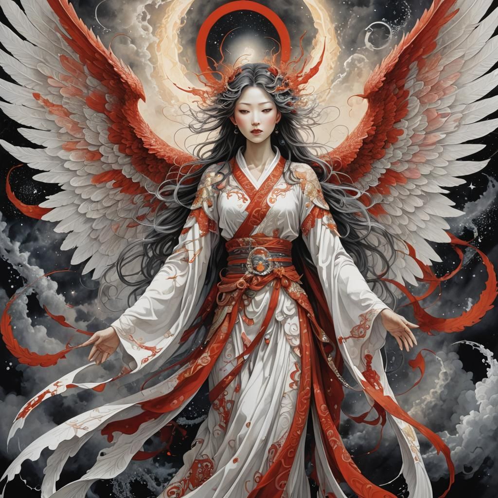 Fierce Angel with Starry Robe in Amano Style