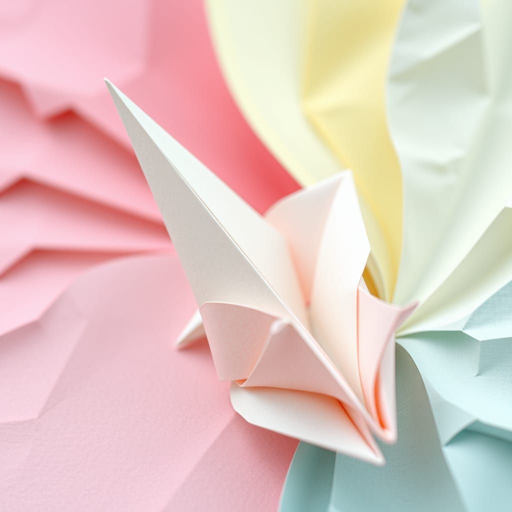 Colorful Origami Art in 8K Resolution