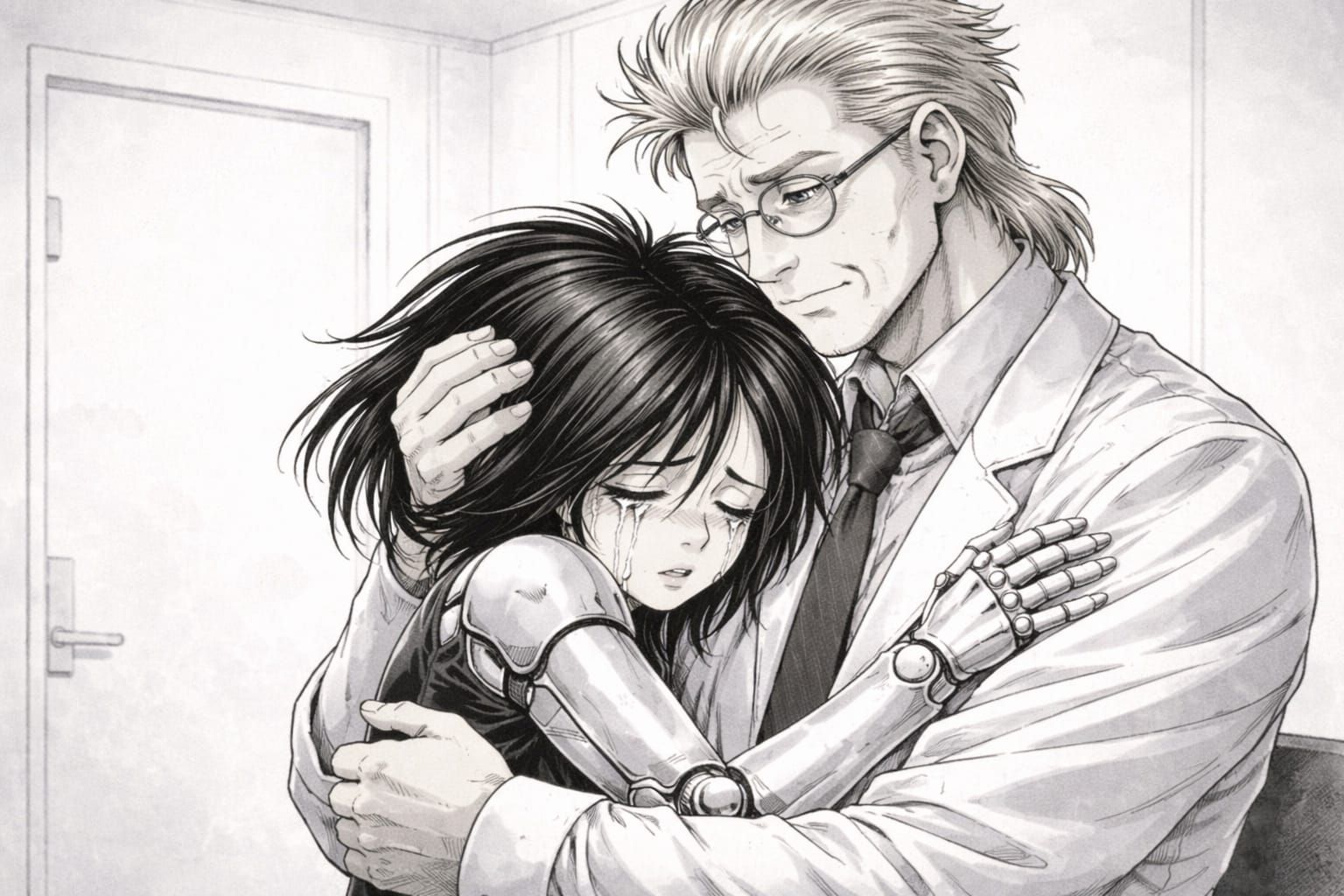 Gally (daughter) and Daisuke Ido (Adoptive Father)