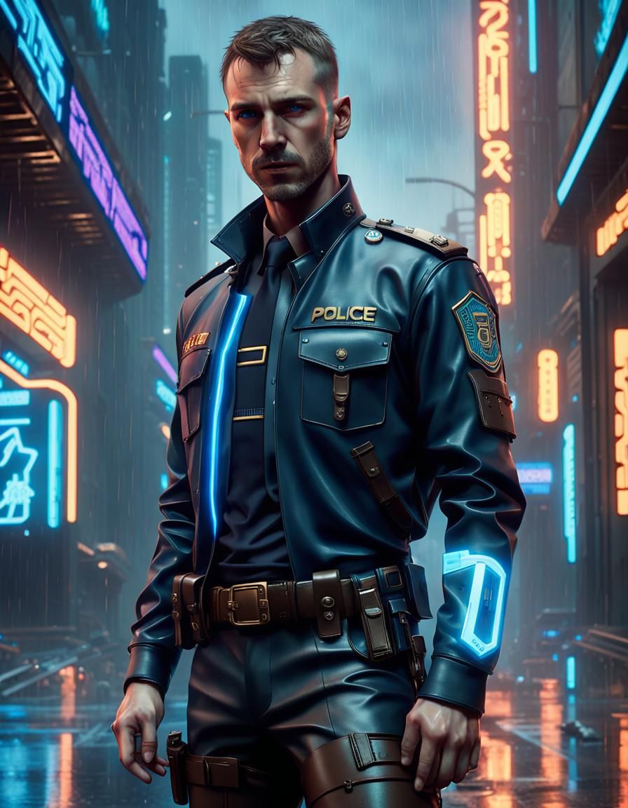 Male Lawman (Cyberpunk RED) I - AI Generated Artwork - NightCafe Creator