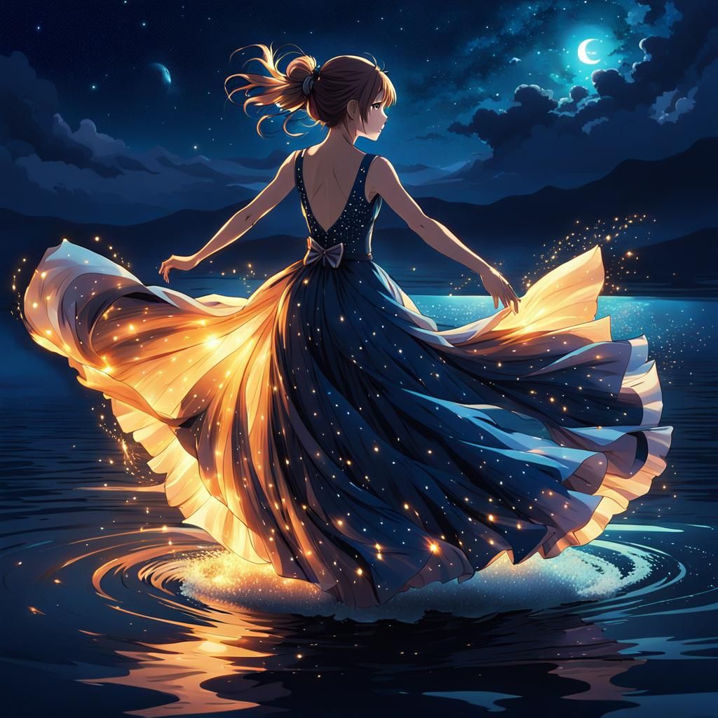 A Glowing Dress in the Dar