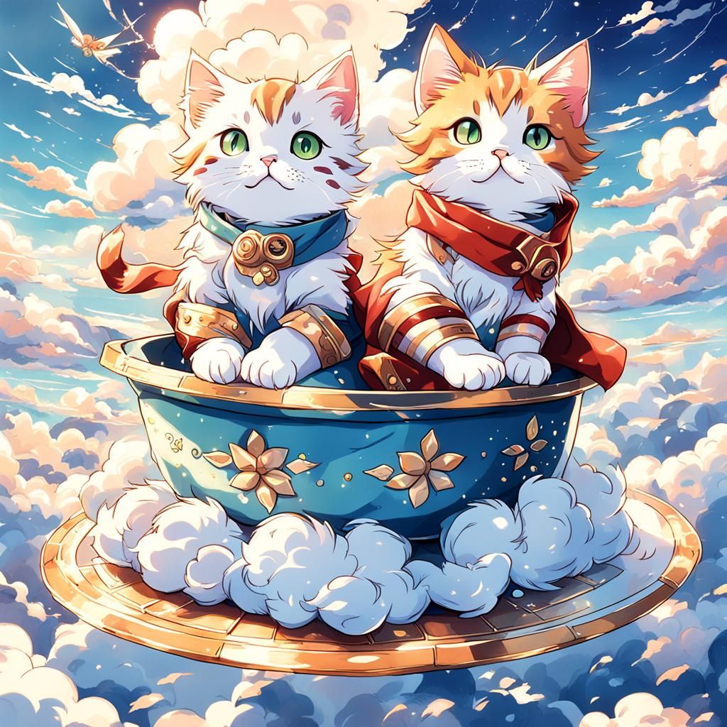 Kittens in the clouds