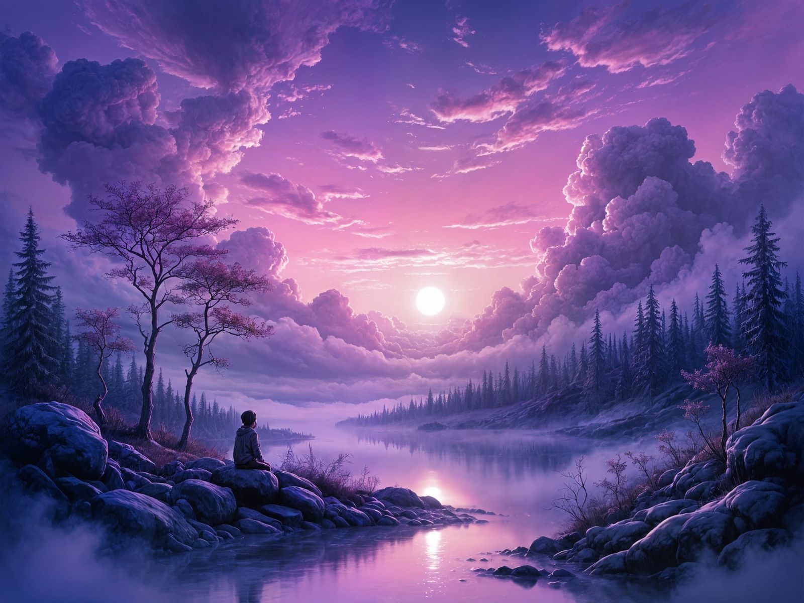 Purple sunset  by @SpaceTsunami