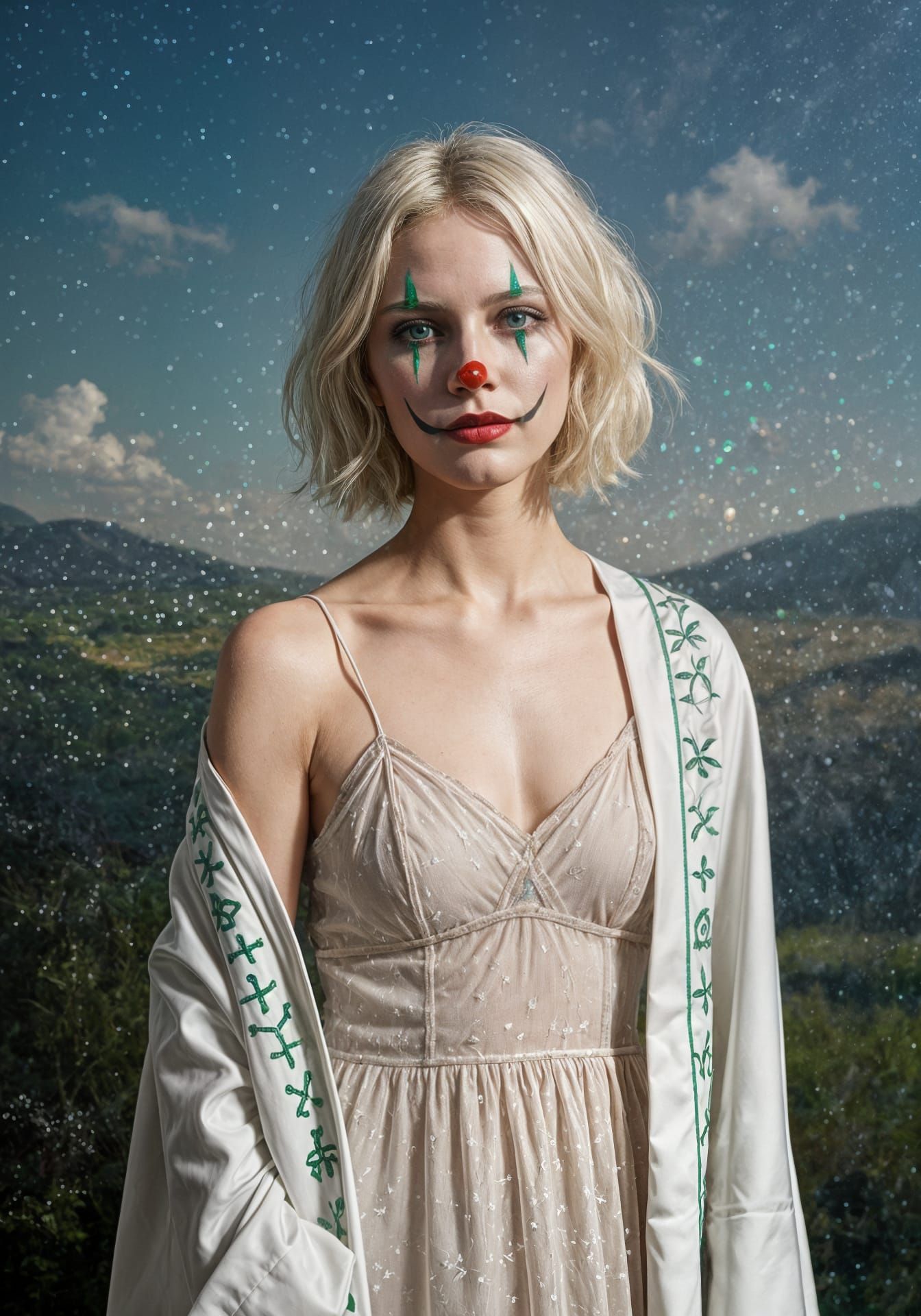 Wild West Rainbow Fairy in Impressionistic Landscape